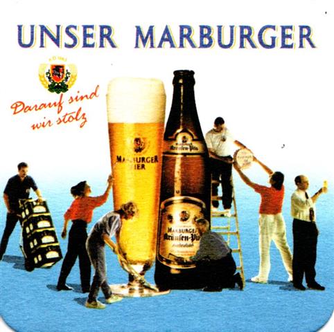 marburg mr-he marburger unser 2b (quad180-groe flasche & glas)